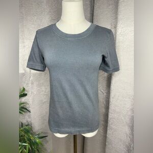 Zara Women’s Crew Neck Short Sleeve Tee Gray Wash Sz XS